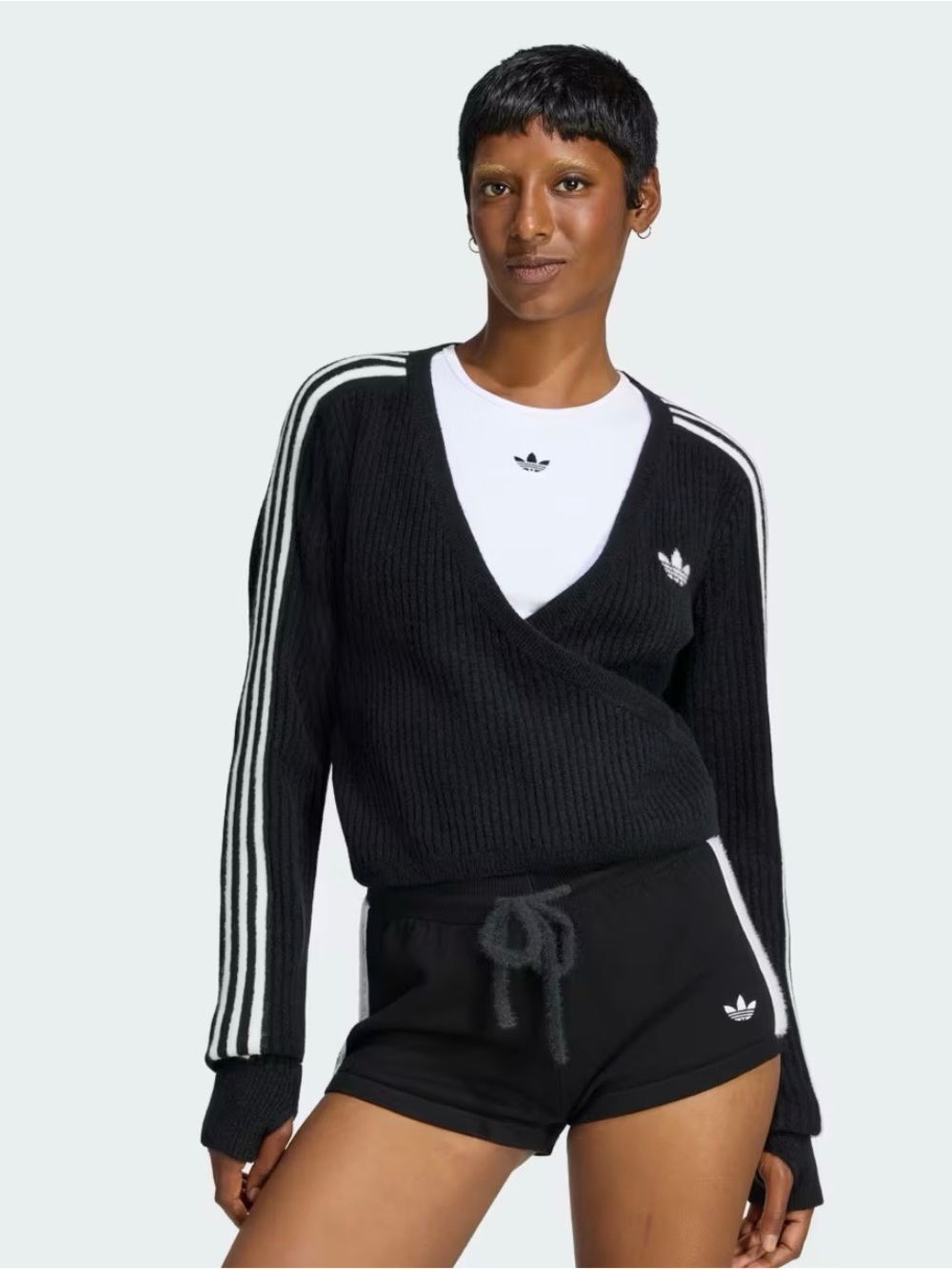 ADIDAS ORIGINALS BY JENNIE KNITTED WRAP AROUND CARDIGAN - Picture 5 of 5